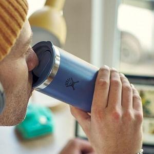 Hydro Flask Travel Coffee Cup – Insulated Stainless Steel, Non-Spill, Leak Proof To-Go Tumbler 20 Oz Harbor Blue