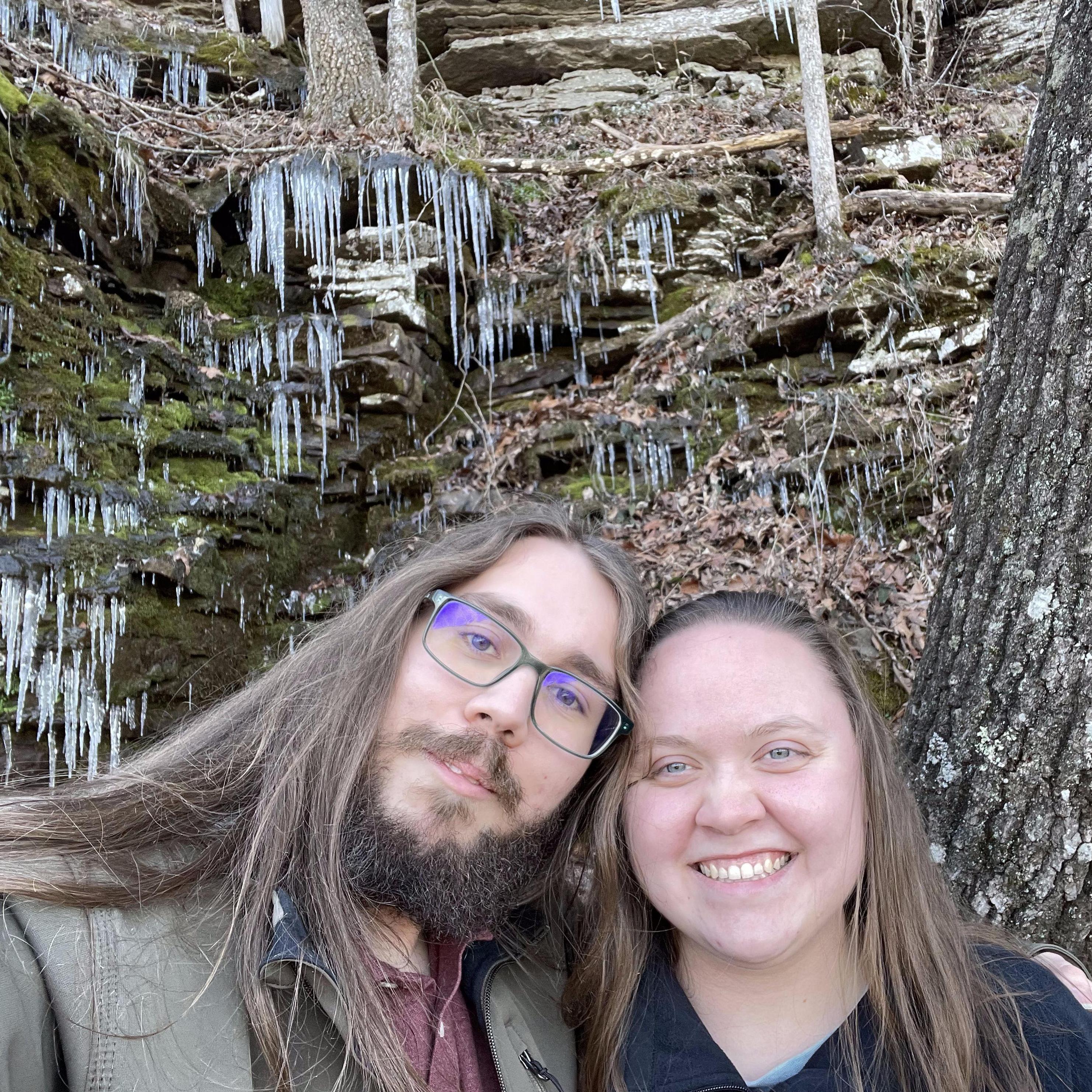 Moments before I proposed to Elizabeth. She had us walk down the Dam Site Trail for a good 20 mins. I didn't want to walk down the trail. I wanted to propose. All I remember is how cold it was outside