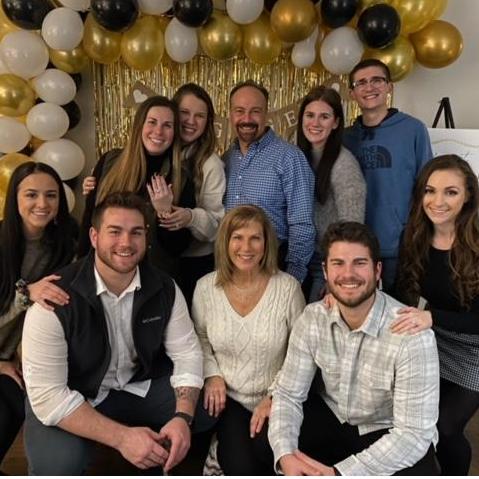 The Ames family with us at our surprise engagement party