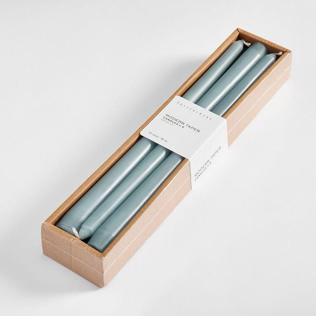 Taper Candles, Set of 6 - Chambray