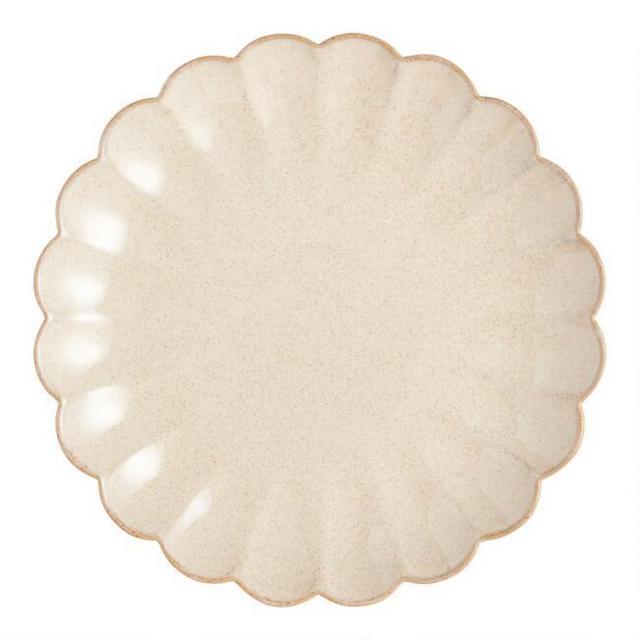 Sand Speckled Scallop Rim Dinner Plate