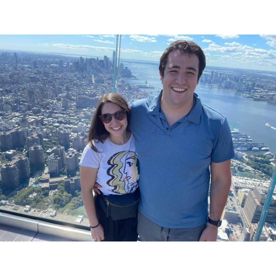 Madeline's two favorite things- Mat and NYC.