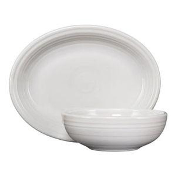 2-Piece Serve Set 11 5/8 Inch Oval Platter & 38 OZ Bistro Bowl