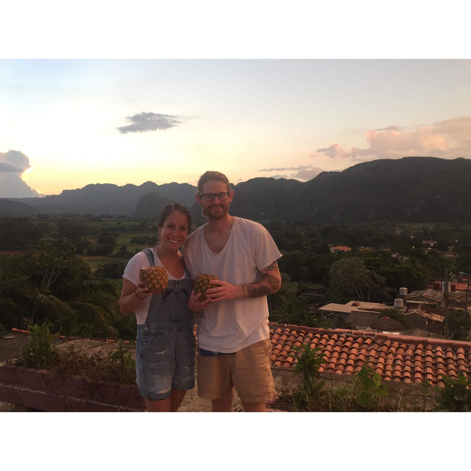 Enjoying a home cooked meal in Viñales, Cuba