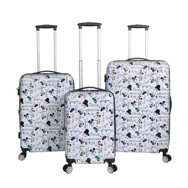 Disney Mickey Mouse Destination AOP 3-Piece Luggage Set