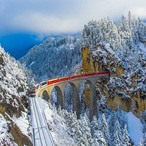 Guided Train Experience Through the Swiss Alps
