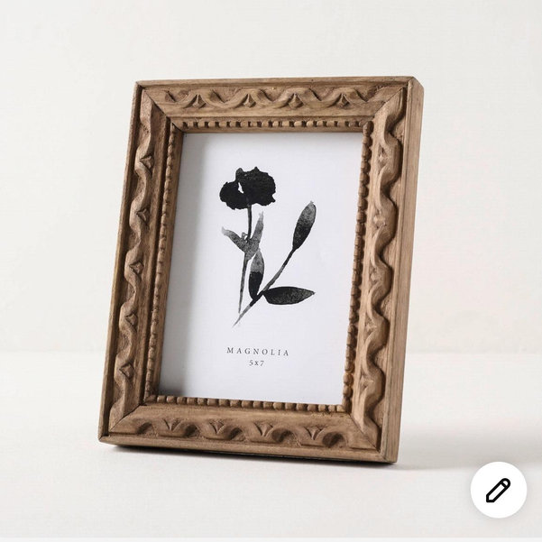Willa Antiqued Wood Photo Frame