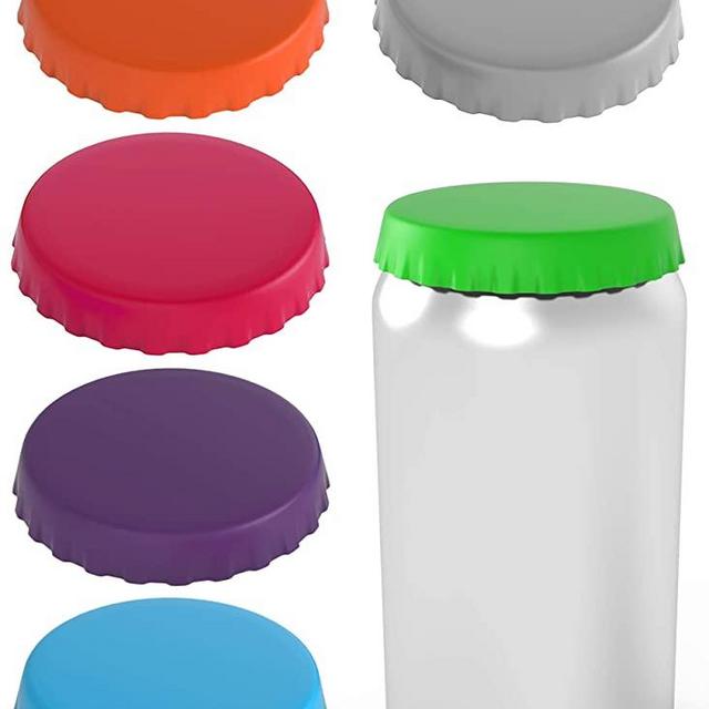 Silicone Soda Can Lids – Can Covers – Can Caps – Can Topper – Can Saver – Can Stopper – Fits standard soda cans (Assorted, Soda Can Lids | 6 Pack)