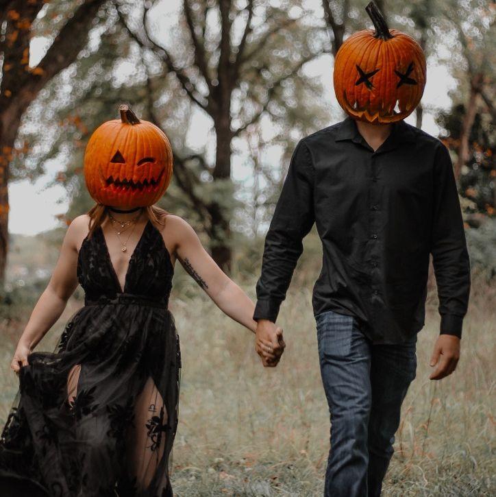 Took spooky pictures our first Halloween together, in honor of both our favorite holiday.