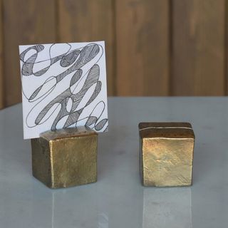 Chiseled Square Place Card Holder, Set of 4