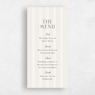 Grassy Sage, Green Wedding Menu - Sorrel