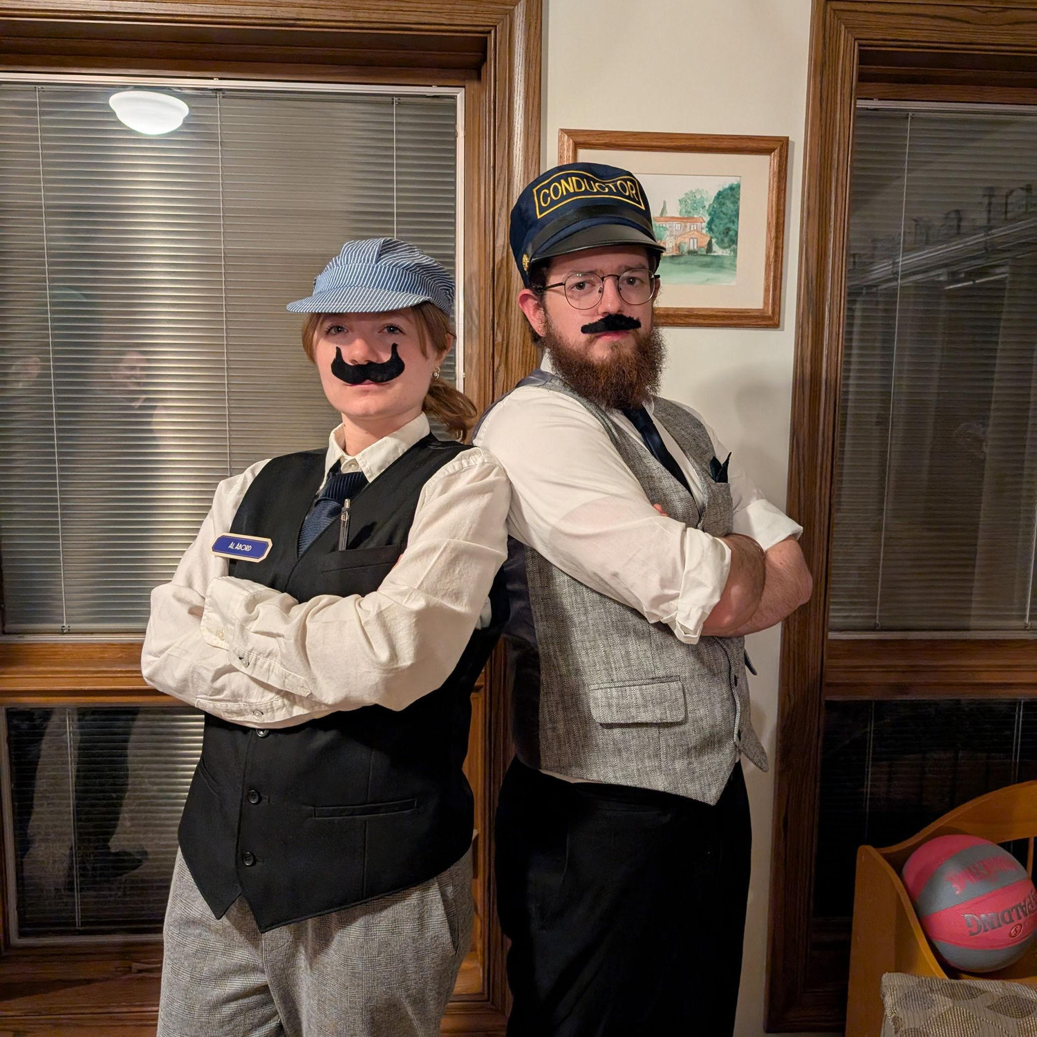Murder mystery outfits for Scott Franz's birthday