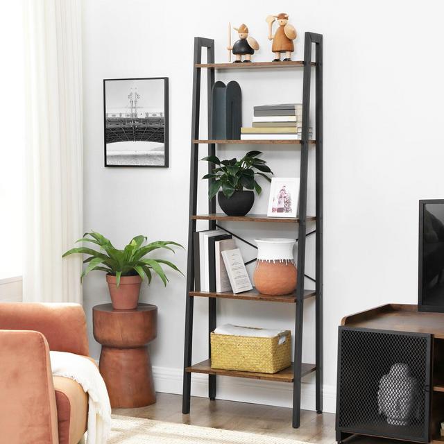 Jabari 67.7'' H x 22.1'' W Steel Ladder Bookcase