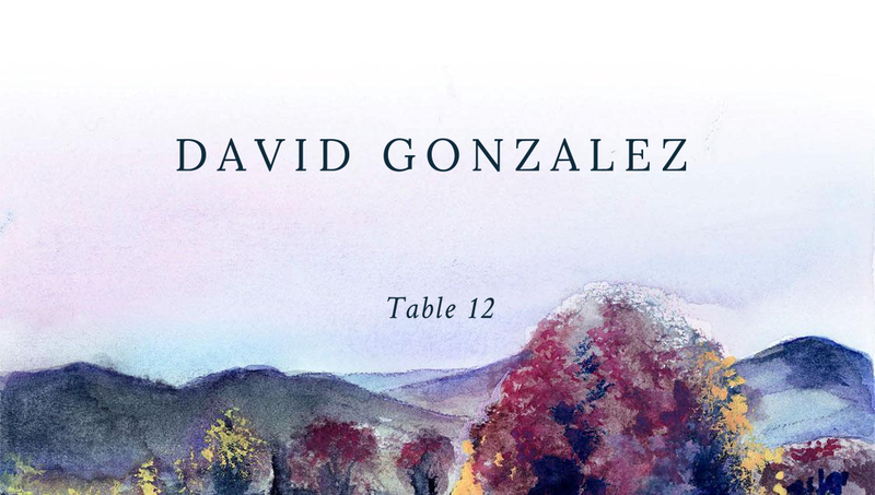 Montecillo | Deep Forest | Zola Wedding Place Cards
