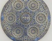 Seder Plate | Large Round Mosaic |...