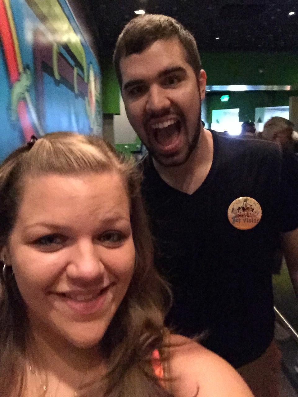 Disney 2015. Ben got to wear a 1st visit button! He also had a birthday button since we were celebrating late.