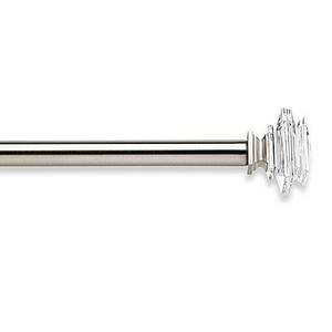 Cambria® Casuals Stacked Square Adjustable Curtain Rod Set in Brushed Nickel