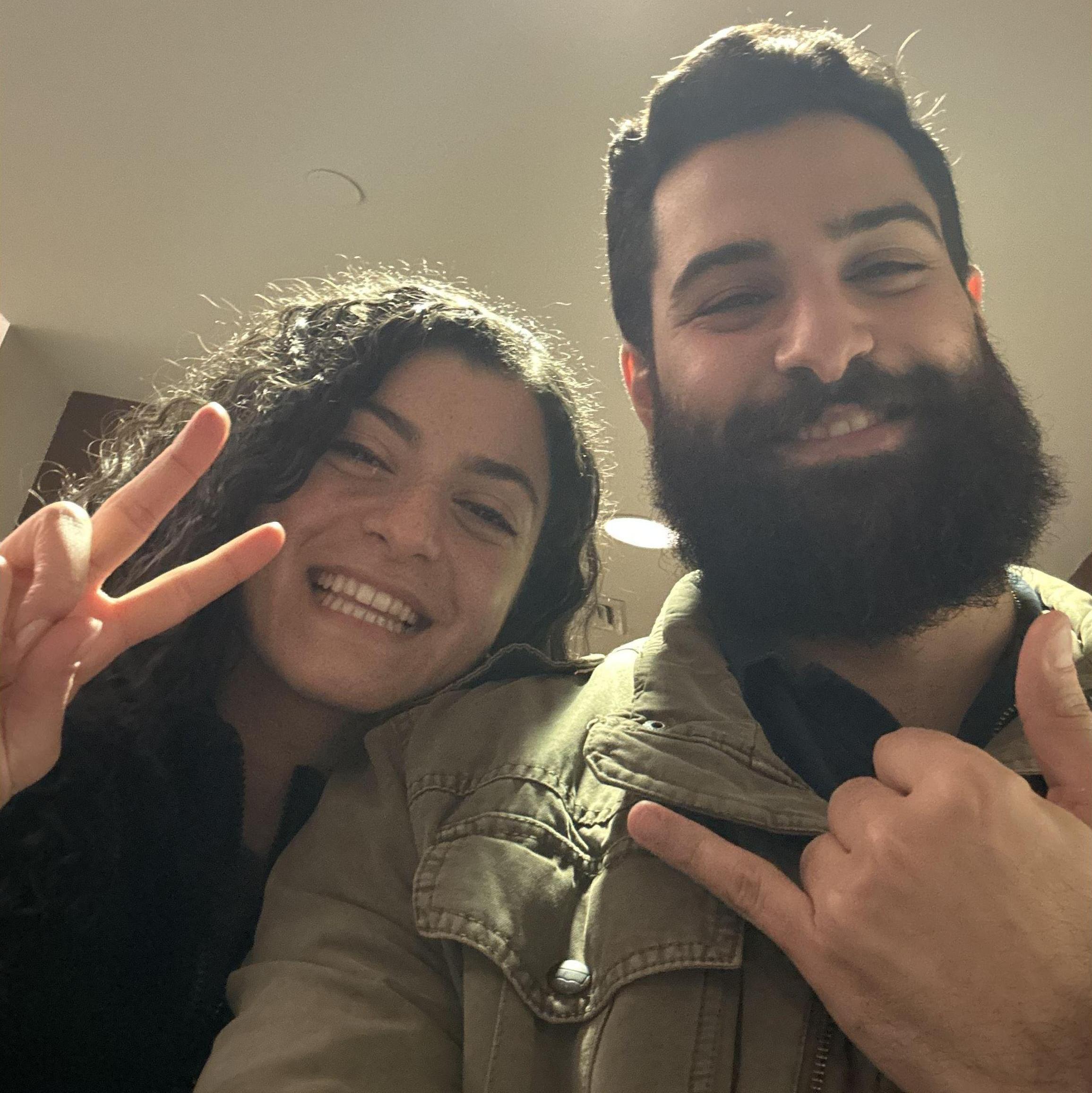 Surprising our friends to tell them we started dating, after one of our date nights!