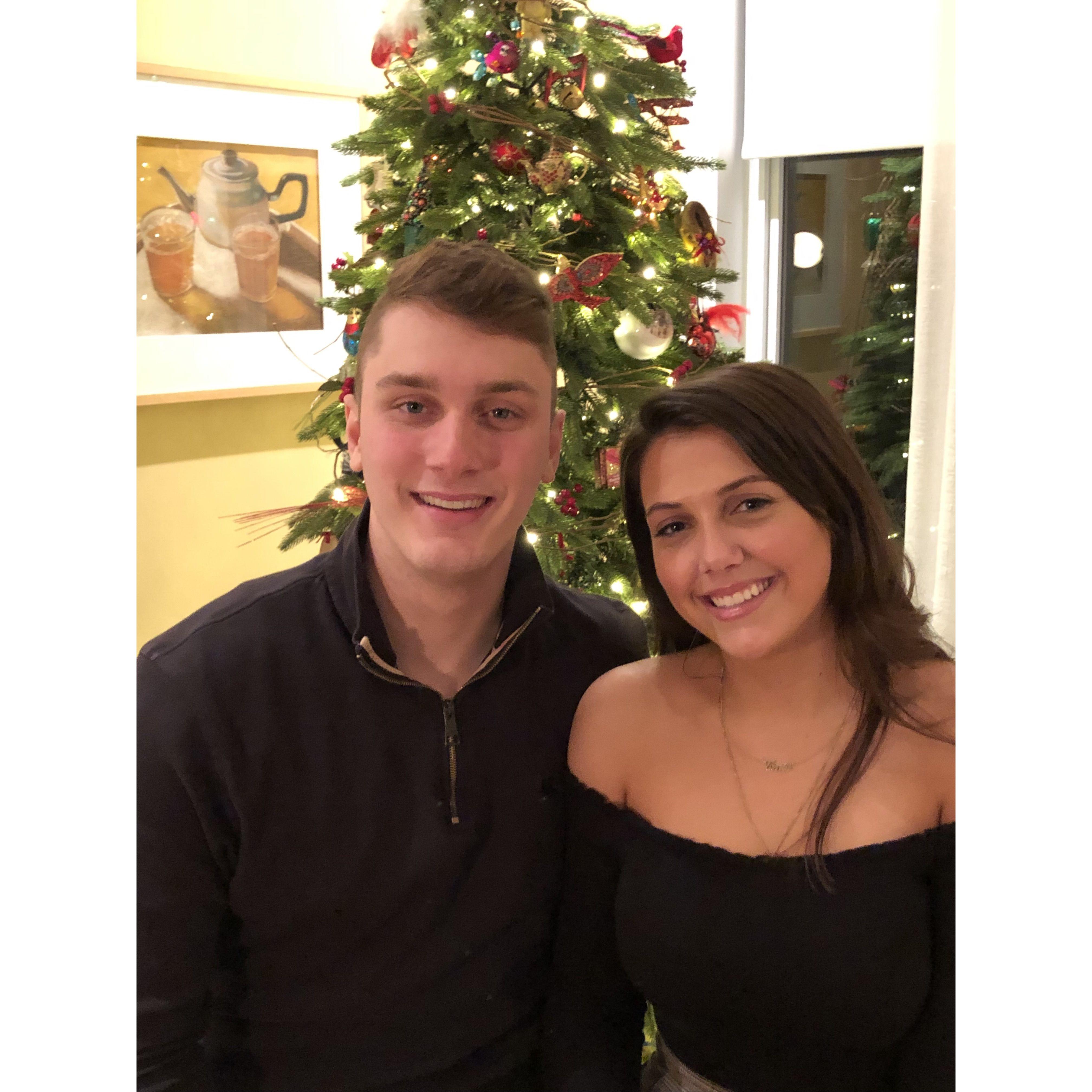 First Christmas together and fun fact, Tania's pants decided they were going to rip when meeting Charle's family for the first time. Safe to say she never wore those pants again.