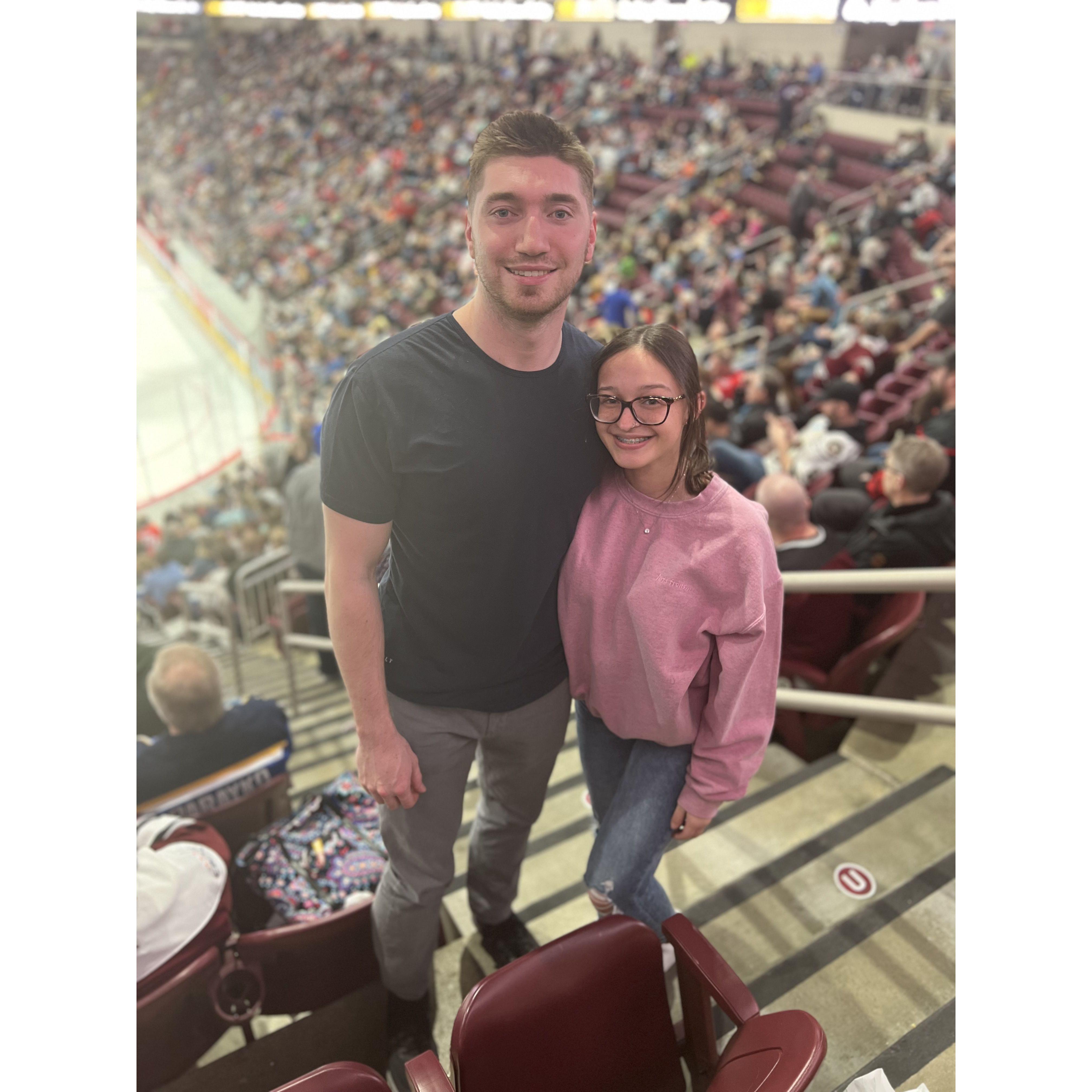 Our first ice hockey game. We saw the Hershey Bears!