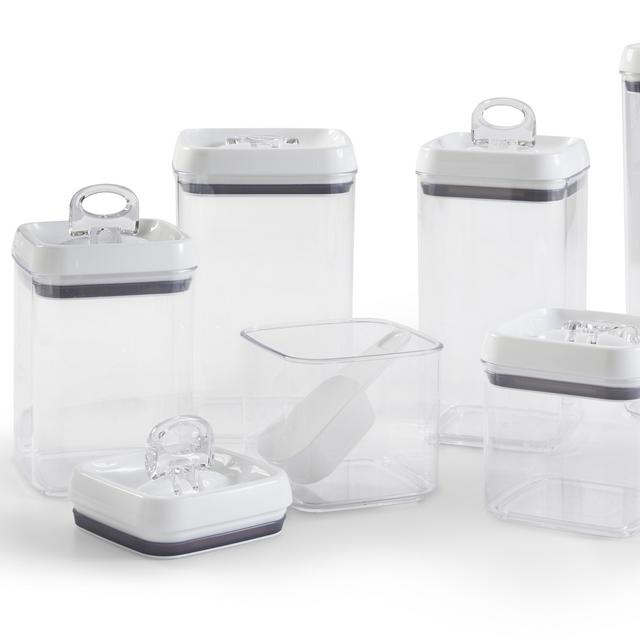 Better Homes & Gardens Canister Pack of 10 - Flip-Tite Food Storage Container Set with Scoop and Labels