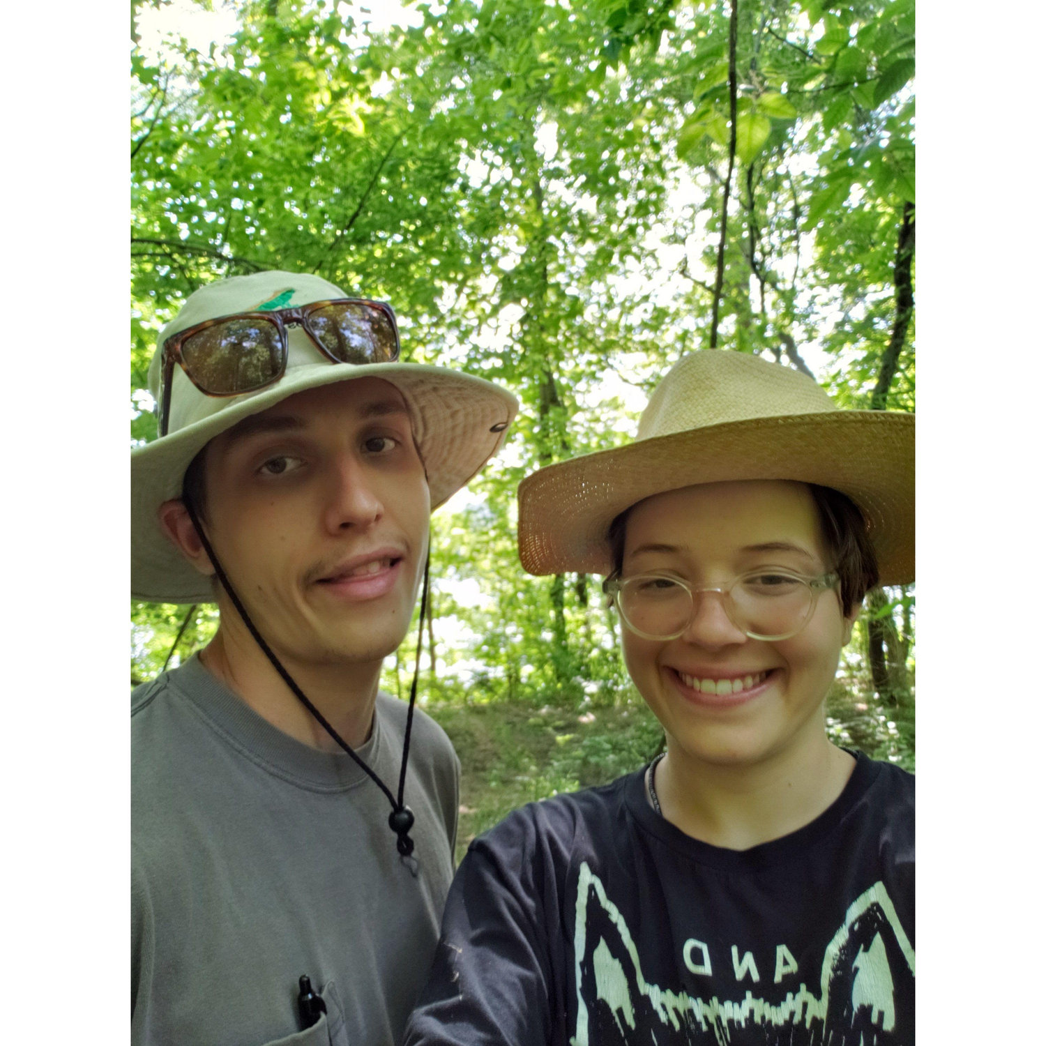 Being silly on a hike
