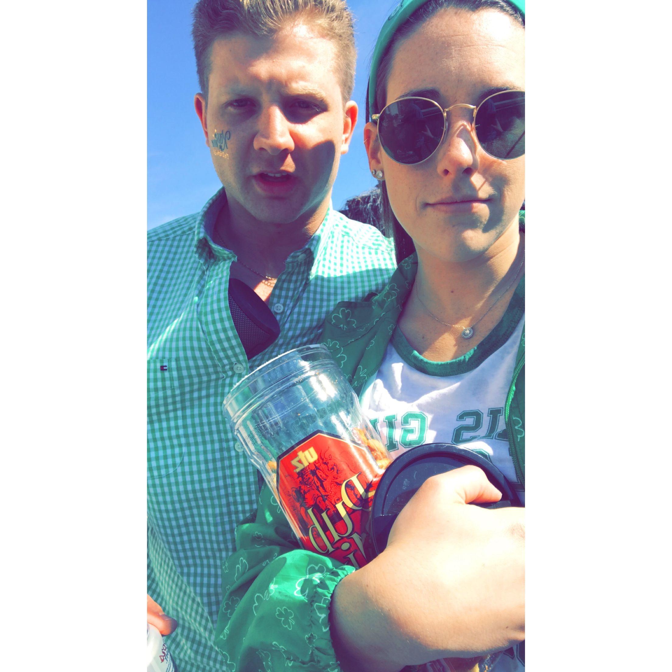 03/09/2019, the day we met. Bridesmaid, Sarah Lamberton hosted a St Patty's day house party, Kayla flew to visit and met Alex!