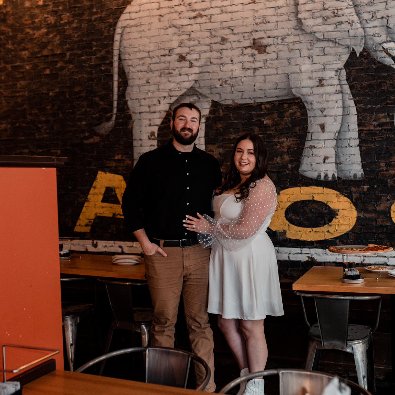 Marcella + Alex celebrated their 2nd anniversary at their engagement photo shoot at Pies + Pints.