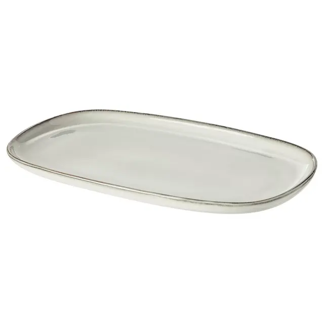 GLADELIG Plate, gray12x7 ½ "
