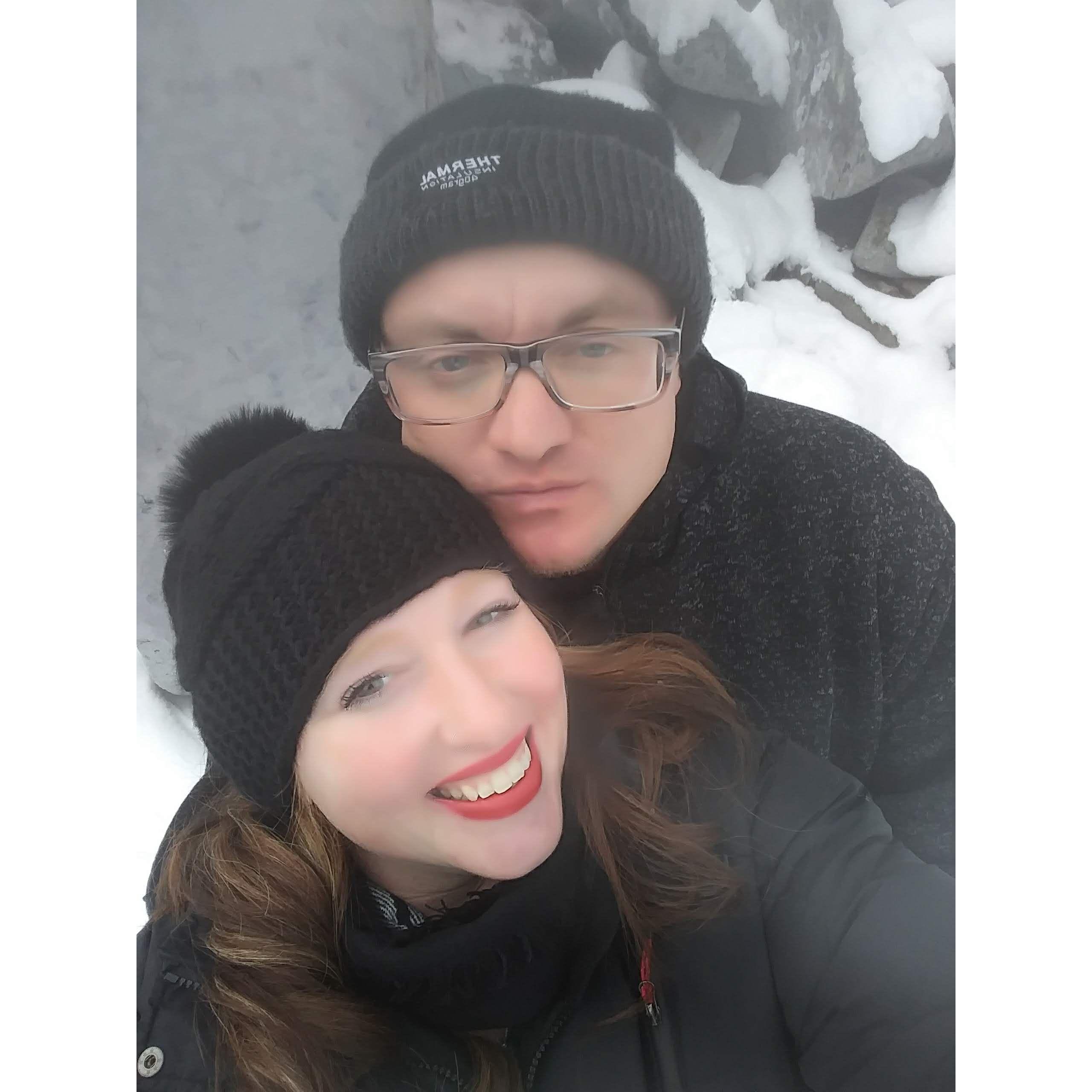 First time in the snow together