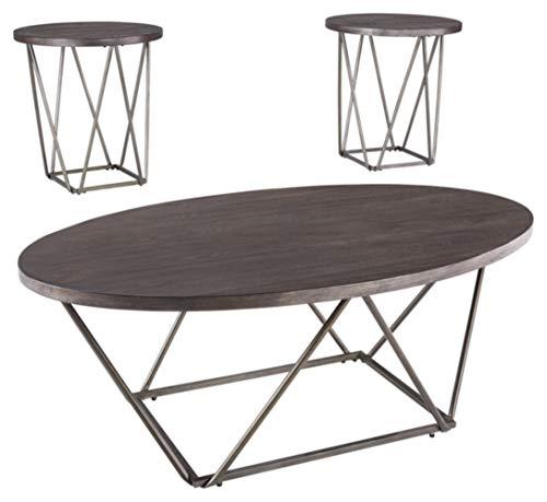 Signature Design by Ashley - Neimhurst Occasional Coffee Table Set of 3, Sleek Brown Wood