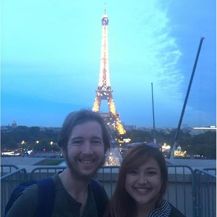 Admiring the Eiffel Tower in Paris, France
