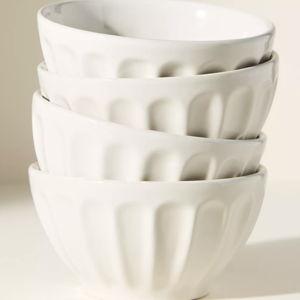 The Latte Stoneware Cereal Bowls, Set of 4: Amelie Edition