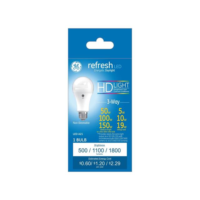 General Electric 50/150W Refresh 3Way LED Light Bulb White