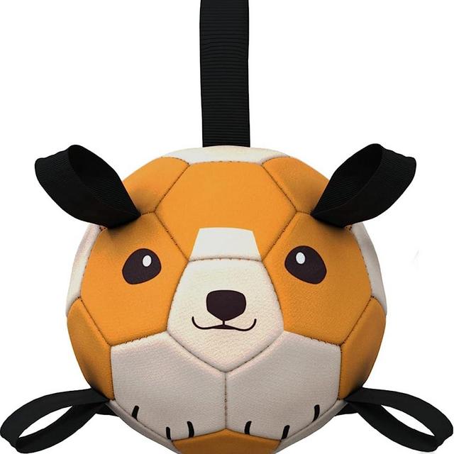 Akongy Large Soccer Ball for Dogs with Tabs - 8 inch Herding Ball for Dogs - Big Ball for Dogs Durable Dog Soccer Ball Indestructible Outdoor Dog Toys- Outside Dog Toys (Large)