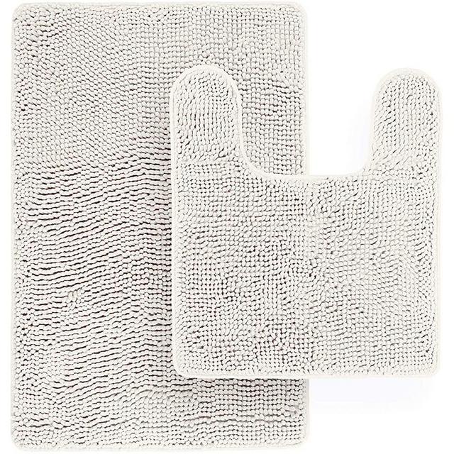 DEARTOWN Non-Slip Shaggy Bathroom Rug,Soft Microfibers Bath Mat with Water Absorbent, Machine Washable