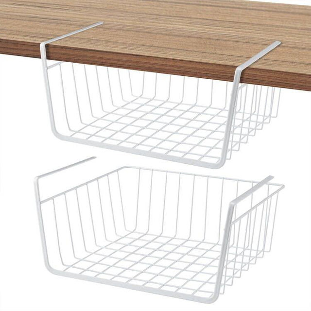 Under Shelf Basket Undershelf Storage Basket Under Shelf Storage Sontainers Under Shelf Wire Basket Metal Under Shelf Hanging Storage Bin Slides Under Shelves for Kitchen Pantry Storage Space Saving
