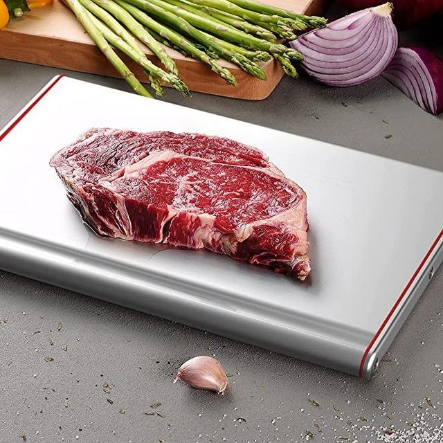 That Inventions Professional Quick Food Defrosting Tray and Thawing Plate, Red