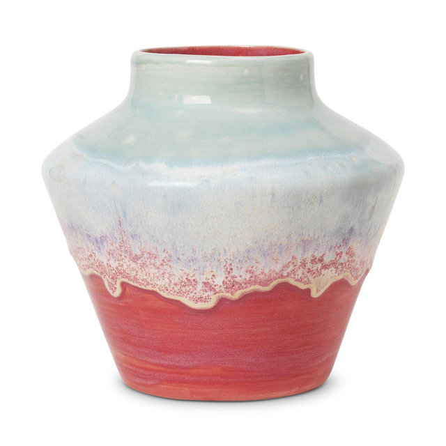 Rosendahl Poppery Vase in Mint/Pink, 8.1"