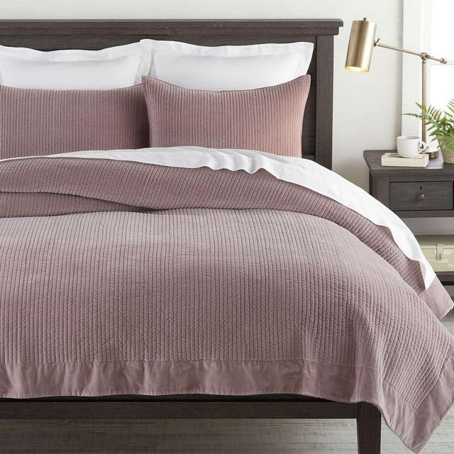 Velvet Channel Quilt, Full/Queen, Lavender