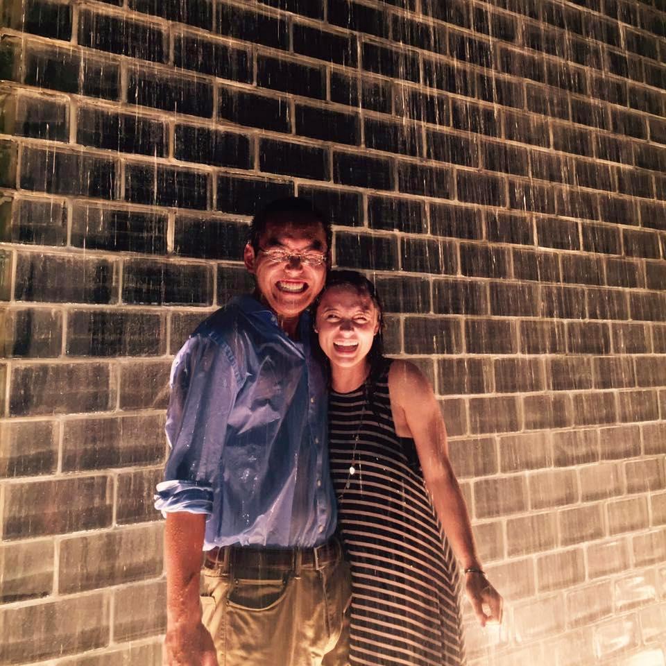 We (awkwardly) held hands for the first time just moments before this photo. Then we ran through a downtown Chicago fountain! Memorable night. (Summer 2016)