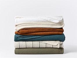 Cascade Organic Matelasse Blanket