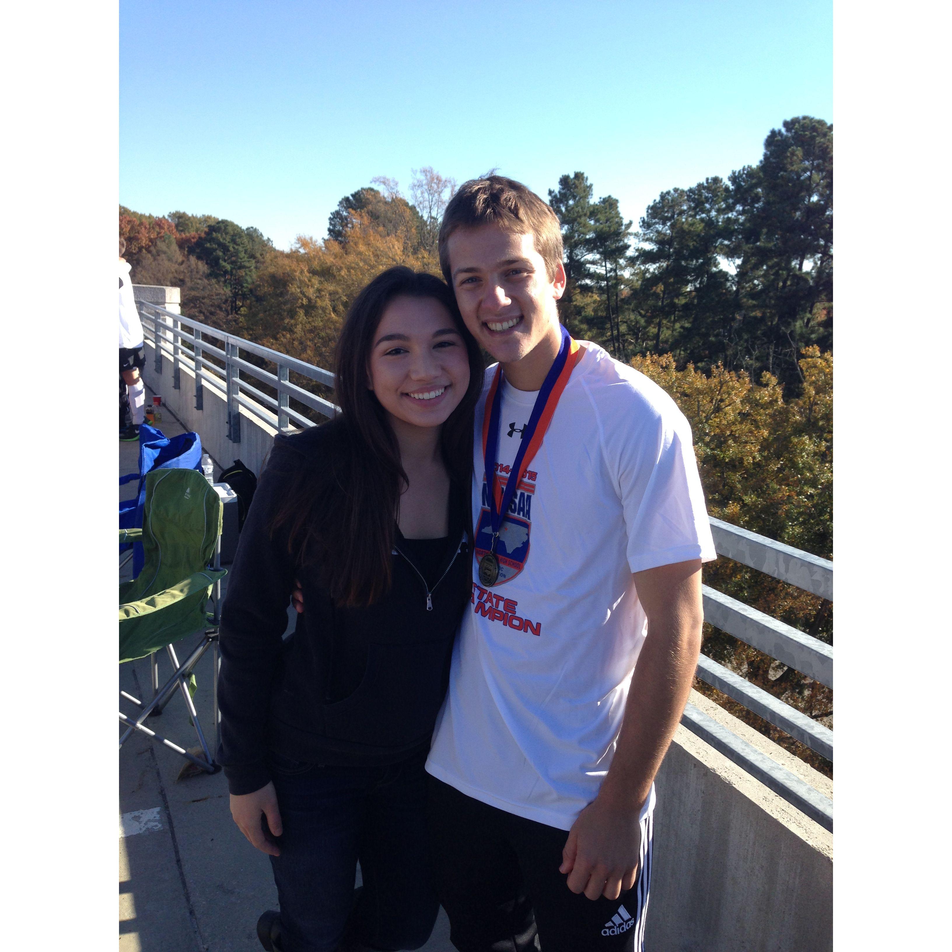 Carl winning the State Championships in Soccer