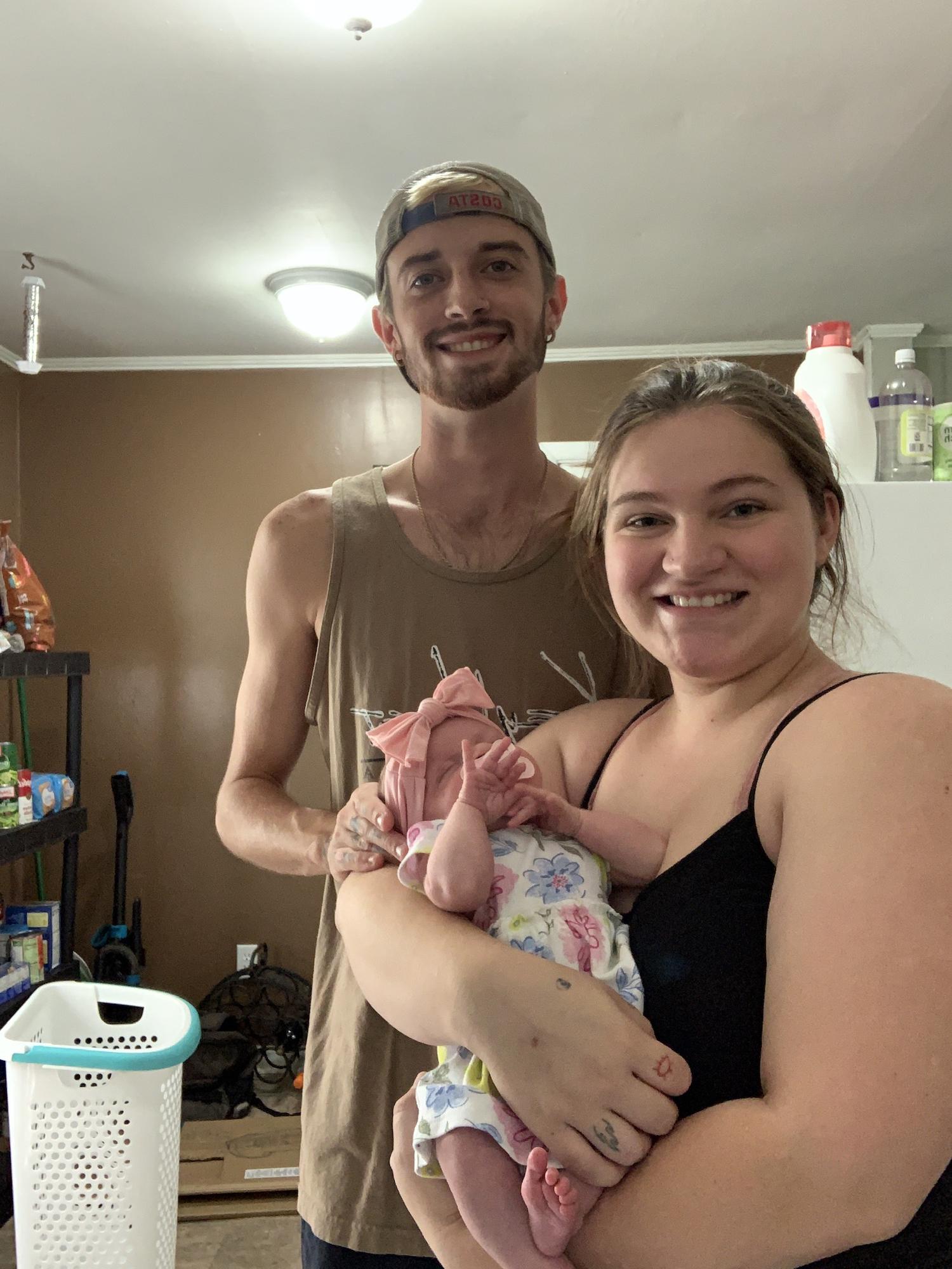 This is us as fresh new parents!