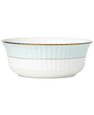 Lenox - Pleated Colors Aqua Serving Bowl