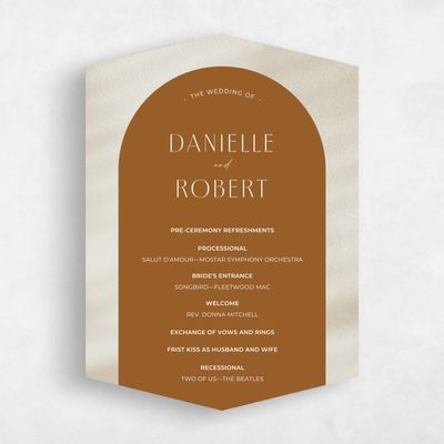 Brown Diamond Wedding Program - Pinellas