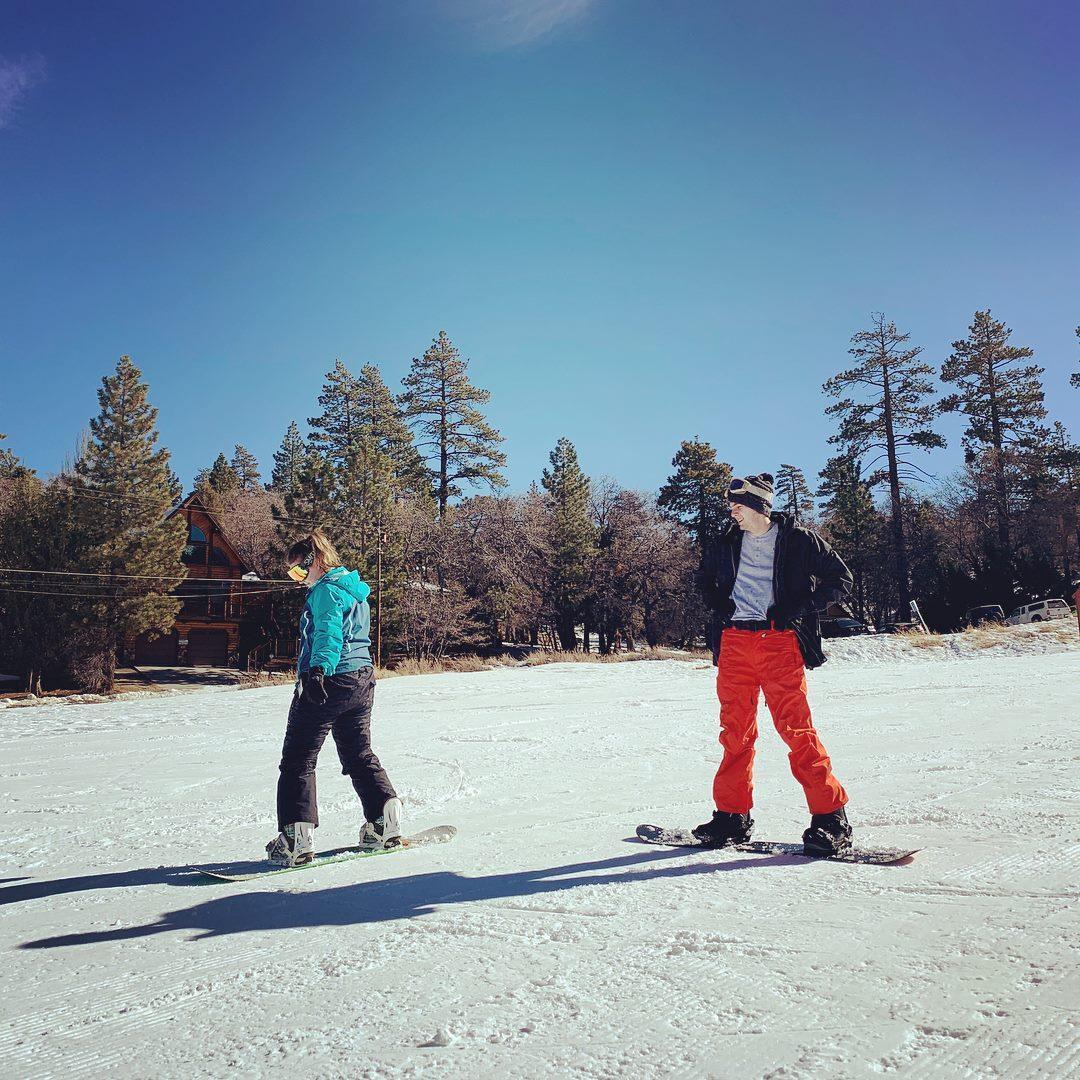 First time snowboarding!