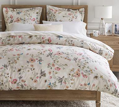 Monique Lhuillier Tuileries Organic Percale Duvet Cover