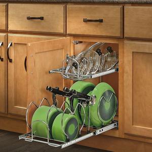 Rev-A-Shelf - 5CW2-1222-CR - 12 in. Pull-Out 2-Tier Base Cabinet Cookware Organizer