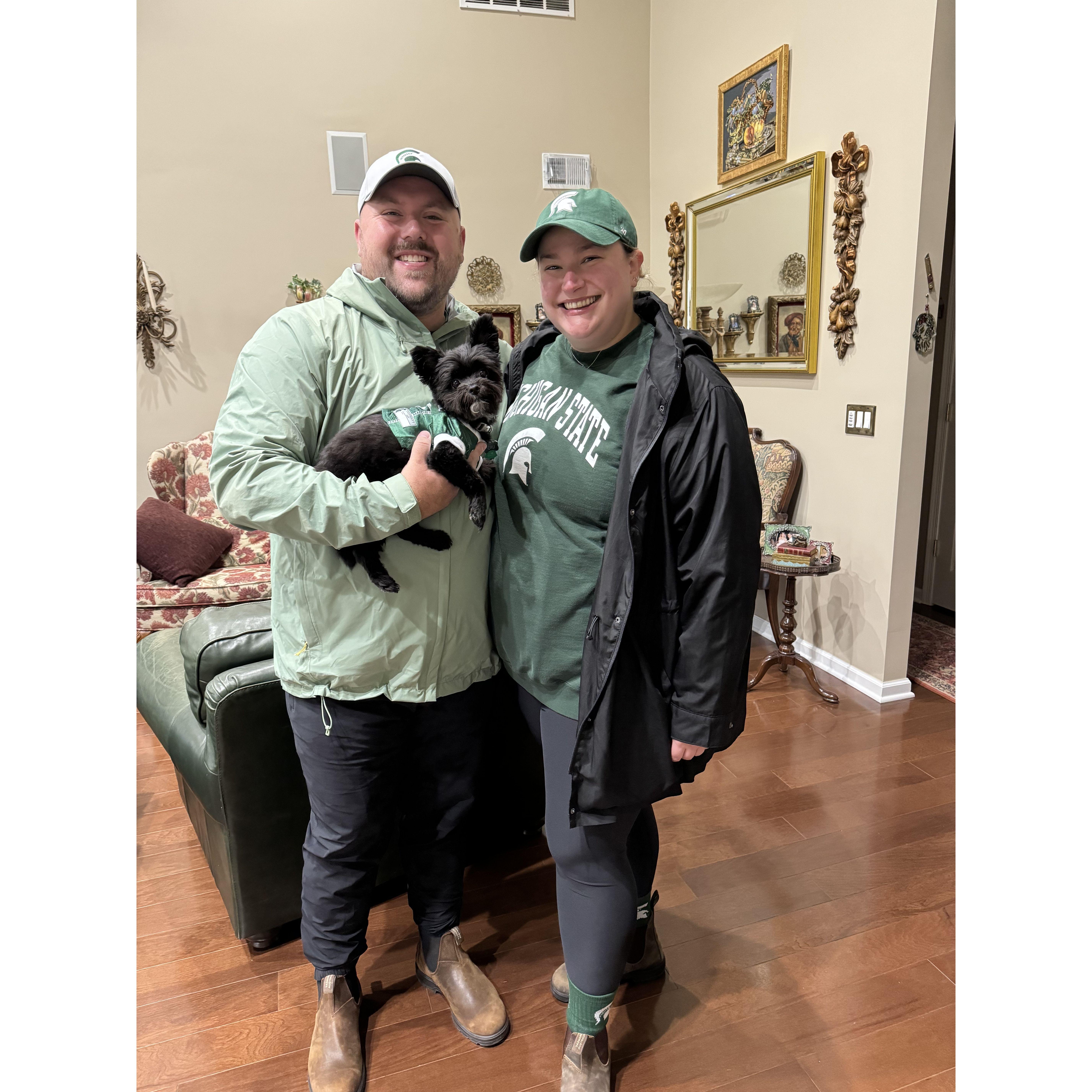 Sara's first MSU game!